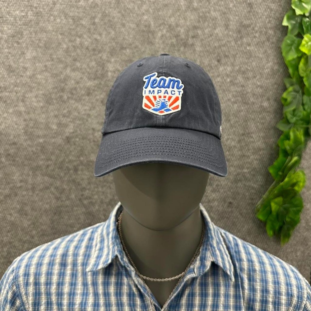 Team Impact 47 Brand Strapback Hat Navy Blue Dad Cap
